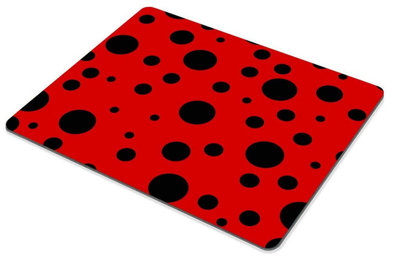 Smooffly Ladybug Mouse pad Cuscom, Red Black Dot Pattern Background Personality Desings Gaming Mousepad 9.5 X 7.9 Inch (240mmX200mmX3mm) - Image 4